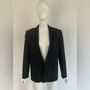 Stylestalker Womens Single Breasted Black Perforated Long Sleeve Blazer Jacket 8